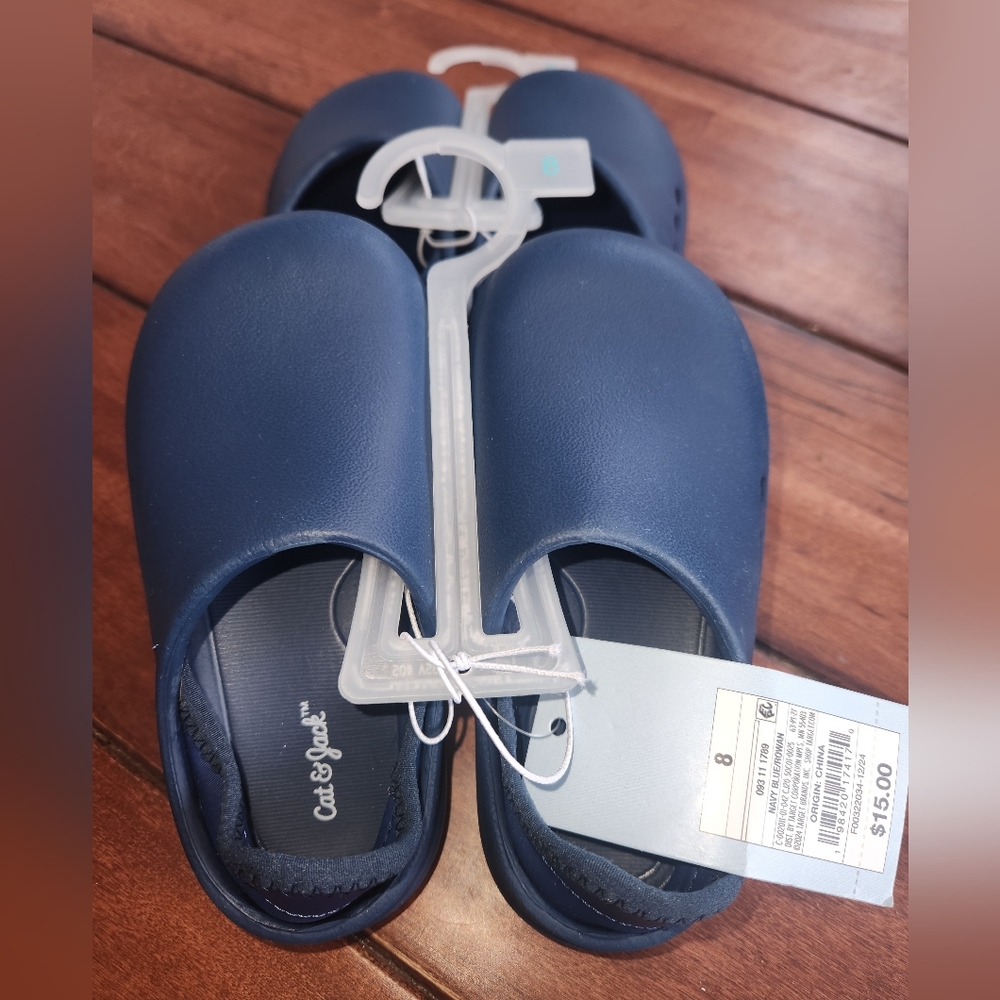 Cat & Jack Navy Kids Shoes, Size 8